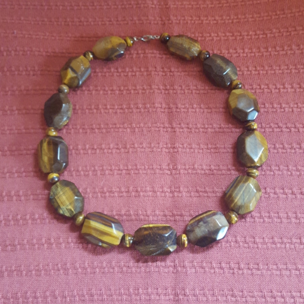 Brown Glass Bead Statement Necklace